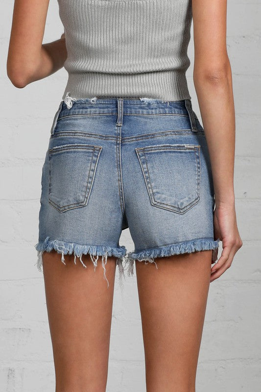 Denim Lab USA - Mid Rise Premium Distressed Shorts