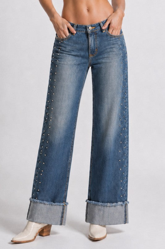 GJG Denim | Vanta Stud Low Rise Jeans