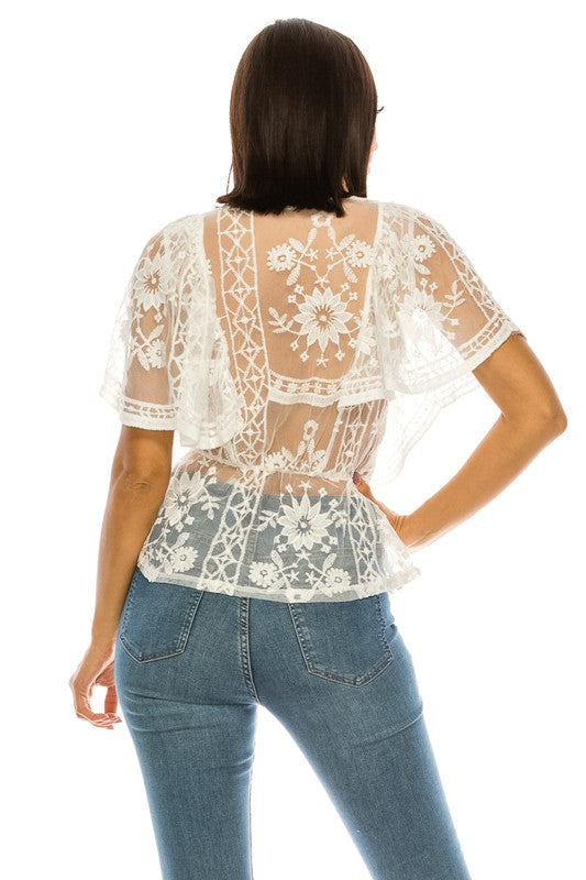 Lacey White Top