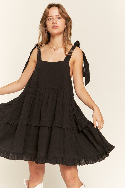 Jade by Jane | Square Neck Ruffle Dress