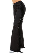 GJG Denim Texas Sun Bell Bottom Jean in Black Denim - Inseam 30 or 34