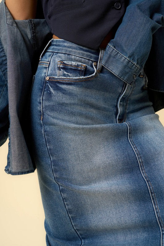 Denim Lab USA Super Long Maxi Skirt
