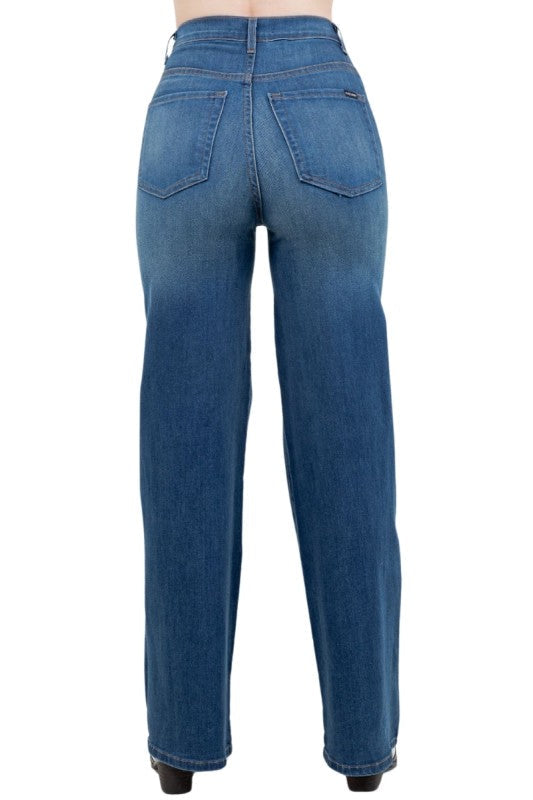 GJG Denim Camila Wide Leg Jean in Medium Wash
