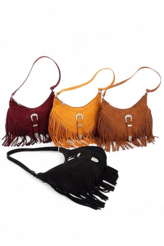 The Dakota Buckle Fringe Bag