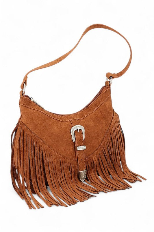 The Dakota Buckle Fringe Bag