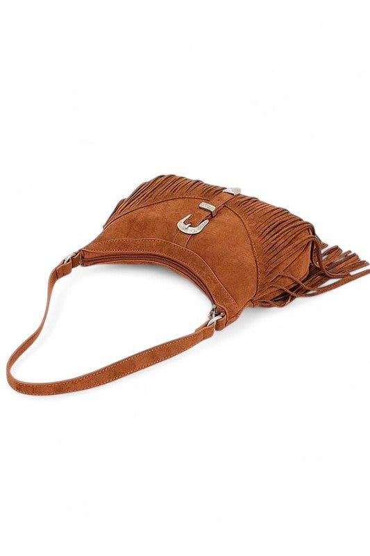The Dakota Buckle Fringe Bag