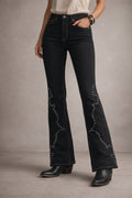 GJG Denim |Santa Fe Studded Boot Cut Jean - Inseam 32