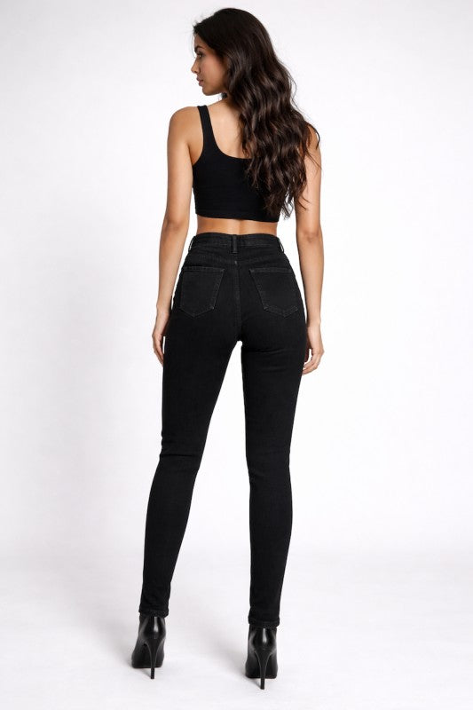GJG Denim |High Rise Studded Skinny Jean