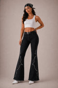 GJG Denim |Santa Fe Bell Bottom Jean Black Denim