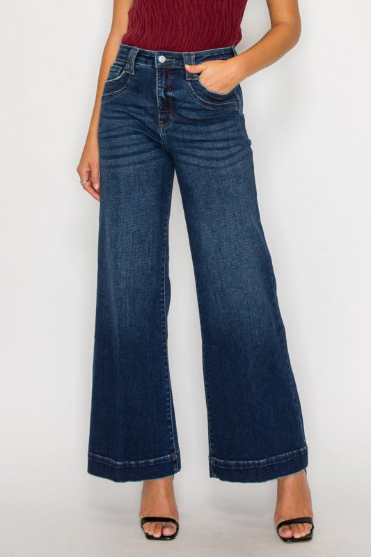 Artemis Vintage Tummy Control High Rise A-Wide Leg Fit Jeans