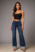 GJG Denim Gary Low Rise Cuffed Jean - Monterey Wash