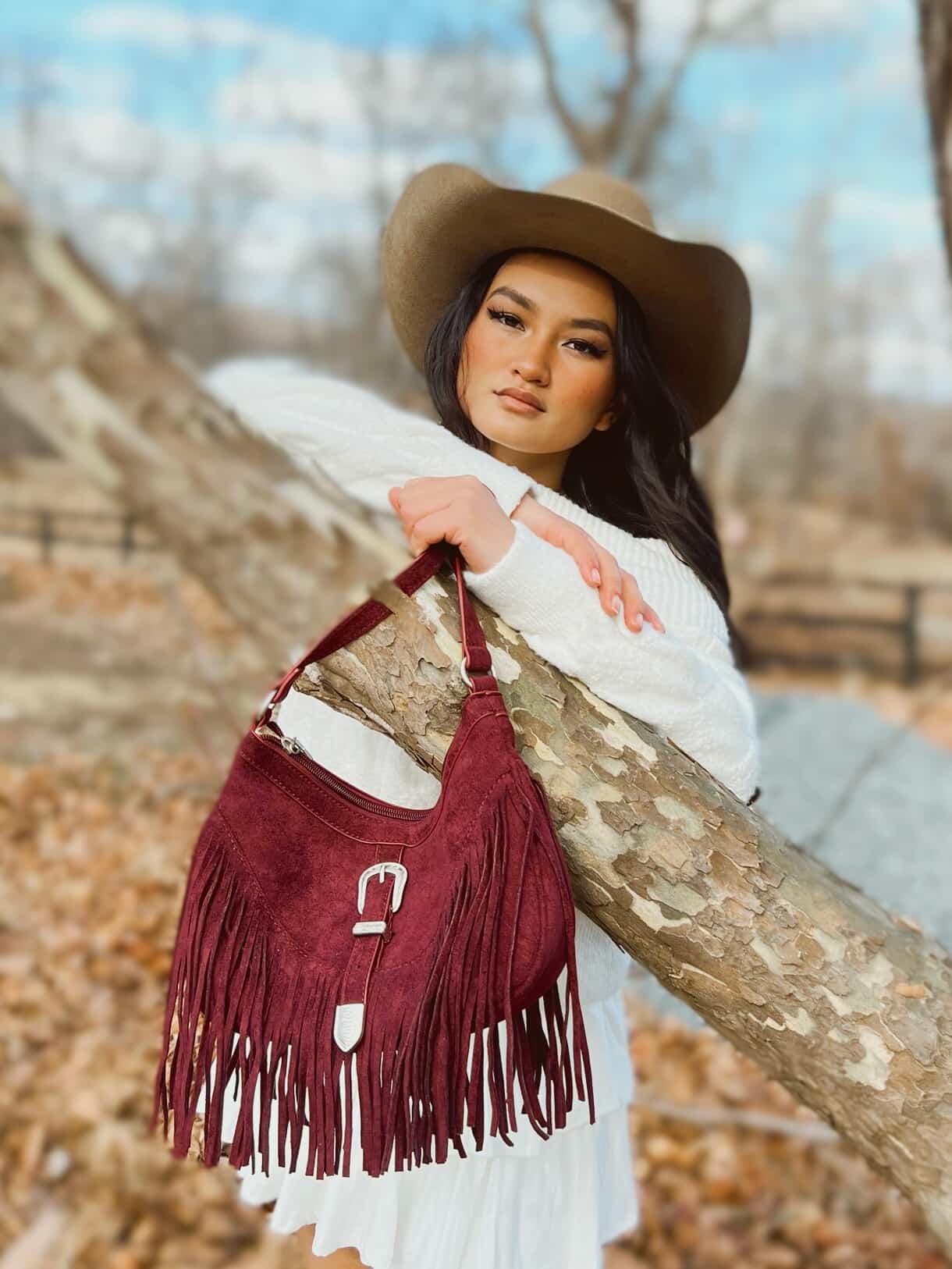 The Dakota Buckle Fringe Bag