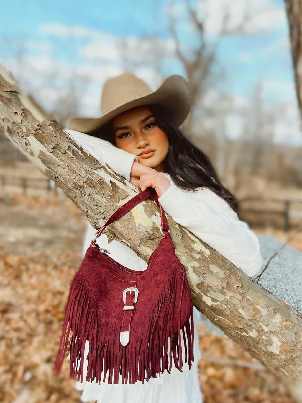 The Dakota Buckle Fringe Bag