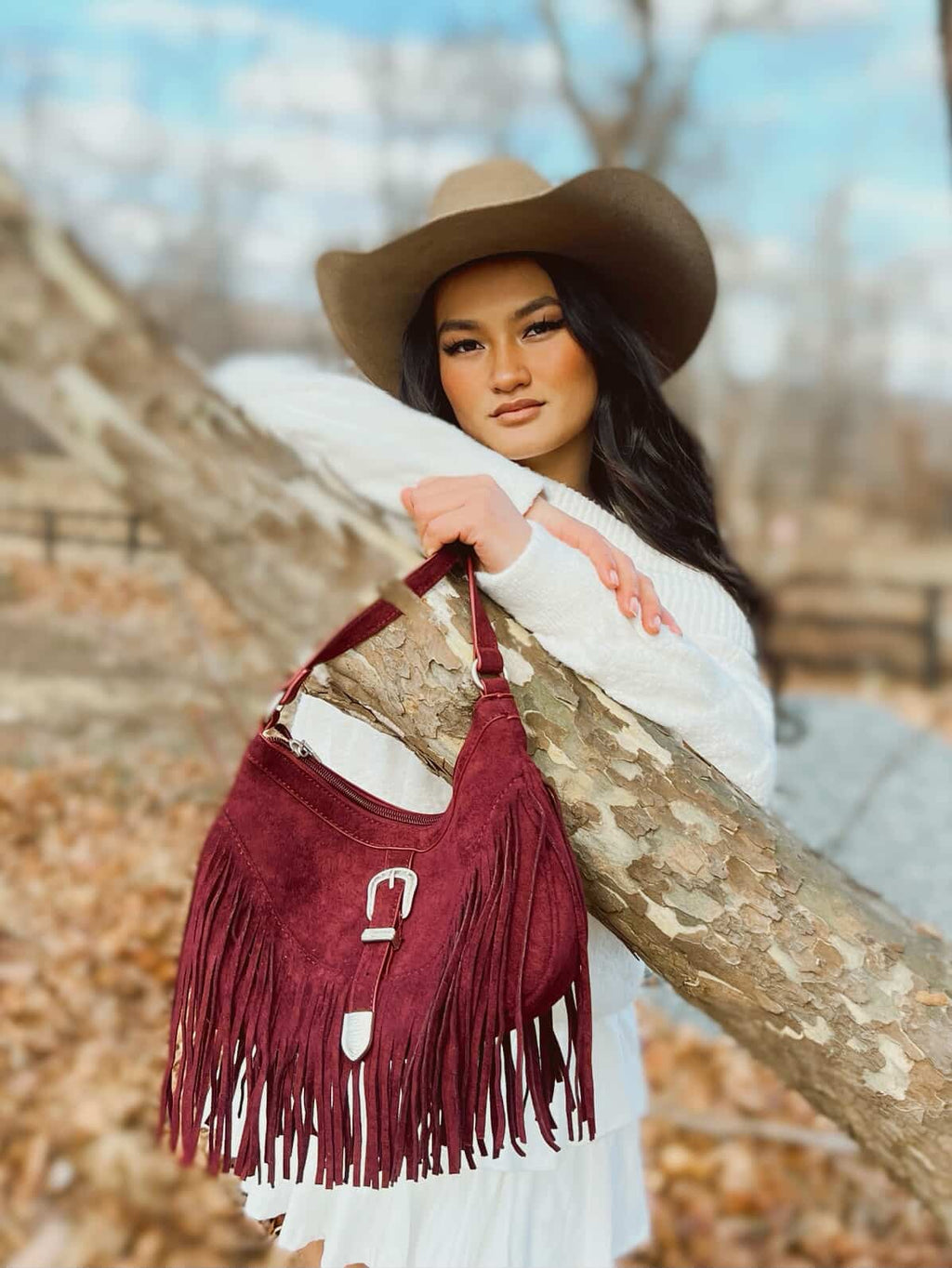 The Dakota Buckle Fringe Bag