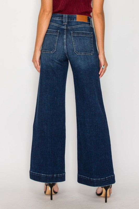 Artemis Vintage Tummy Control High Rise A-Wide Leg Fit Jeans