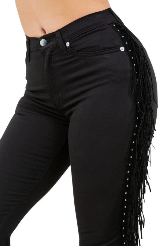 GJG Denim Texas Sun Bell Bottom Jean in Black Denim - Inseam 30 or 34