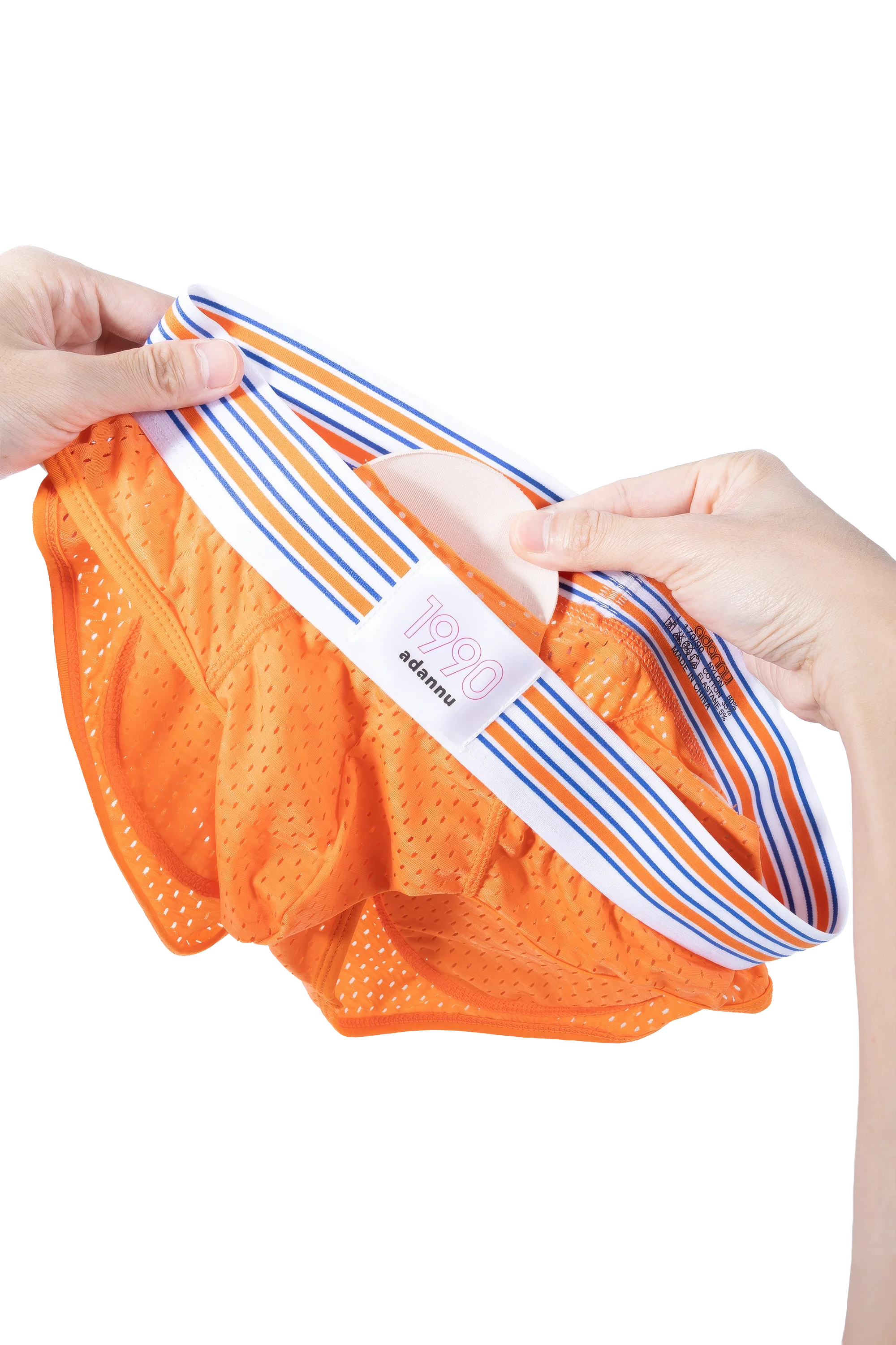 Men’s Mesh Briefs with Detachable Padding for Enhanced Shape
