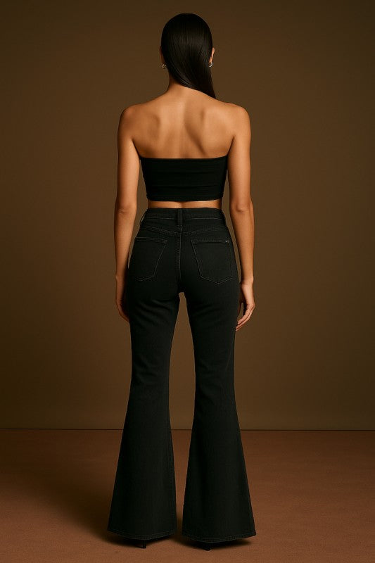 GJG Denim Suede Bell Bottom in Copper