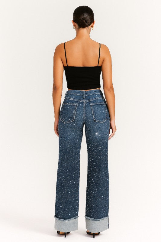 GJG Denim Gary Low Rise Rhinestone Jean Monterey Wash
